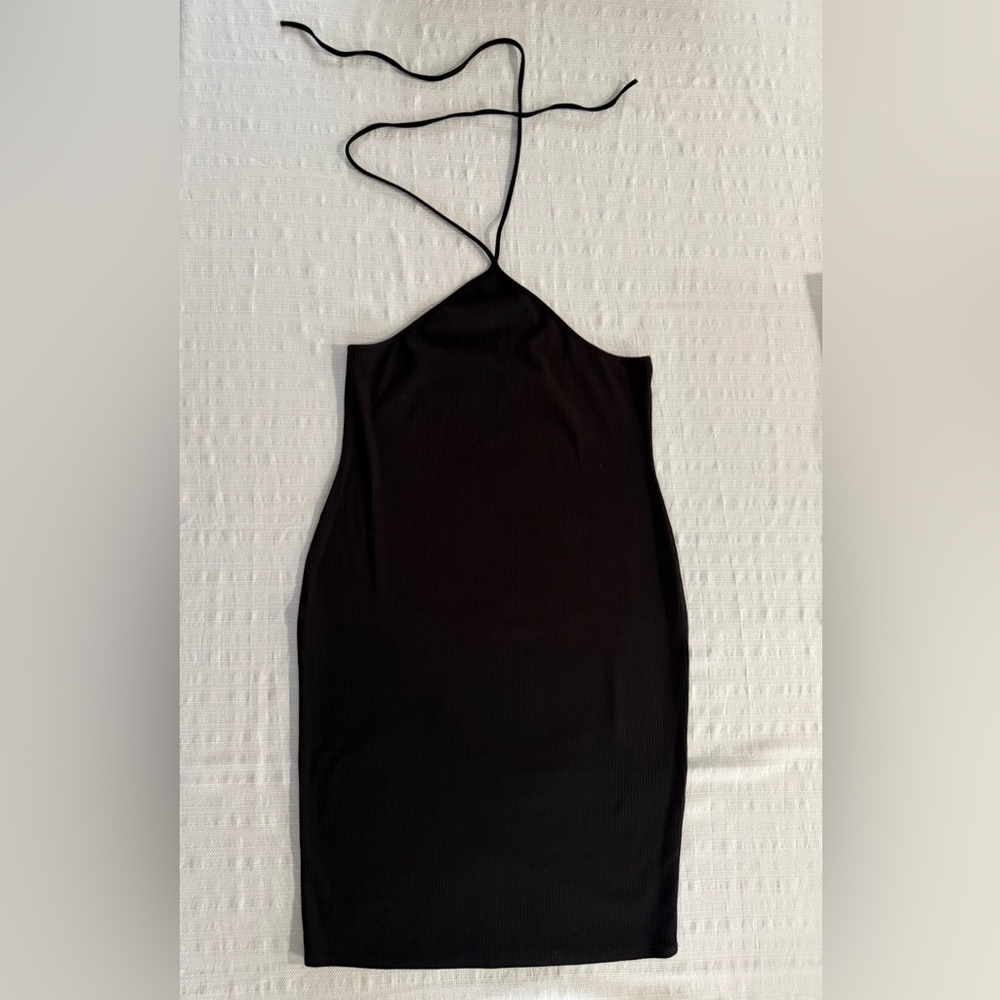 Fashion Nova Black Halter Dress